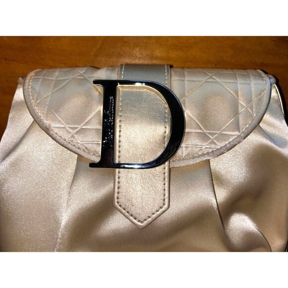 Dior Jadore Cosmetic Bag Only.  Satin Snap Clutch Bag Dior Logo Orig. box - READ - Picture 12 of 16
